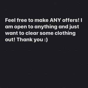 Feel free to make any offers !